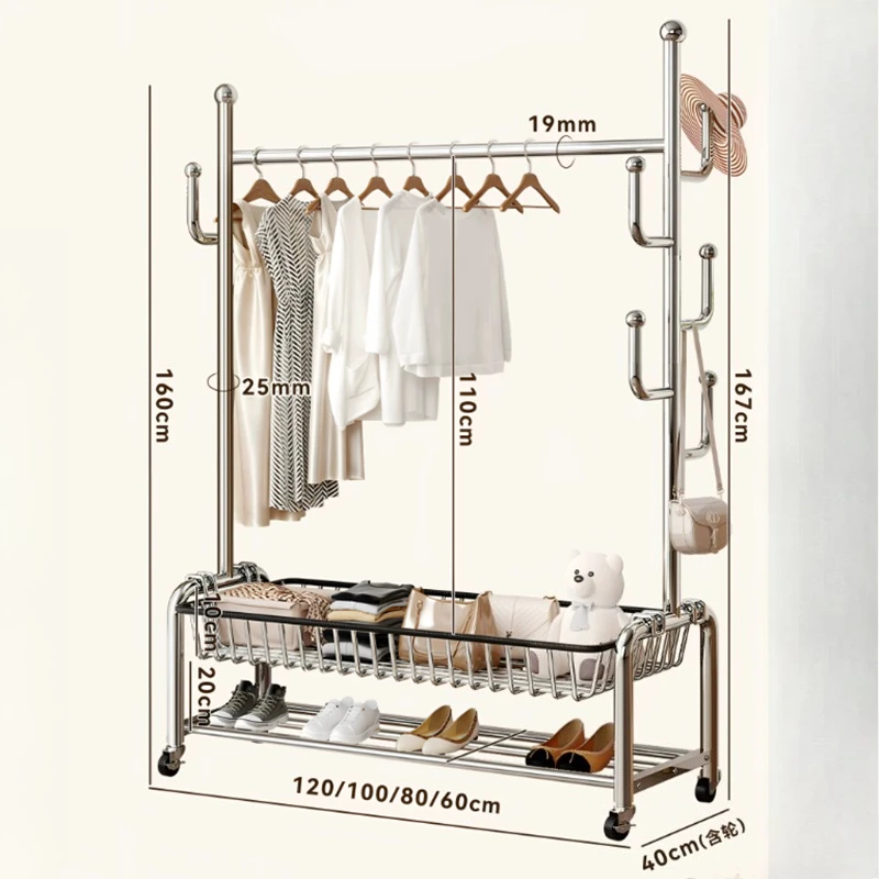 xx-Wall Clothes Stand Rack Vintage Entrance Hallway Clothes Stand Storage Hotel Mueble Recibidor De Entrada Room Furniture*