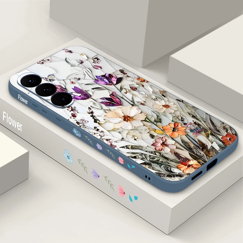 

Vibrant Floral Print TPU Case For Samsung Galaxy S26 S25 S23 Ultra S24 S25 FE A57 A17 A37 A56 A16 A55 A15 A36 5G Soft Back Cover