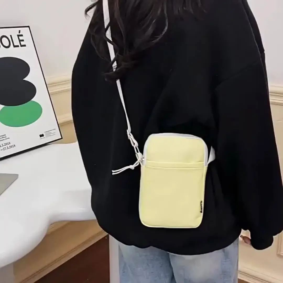 Neue Mode Einfache Casual Schulter Messenger Tasche, Frauen Tragbare Handy Tasche, Vertikale Münze Schlüssel Bank Karte Schulter Tasche – Detail 9