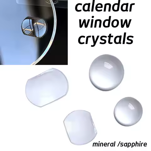 Mineral Sapphire Watch Crystal Date Calendar Window Magnifying Glass Watch Parts Square 7x5.5mm 5.8x4.5mm Round 5.5mm