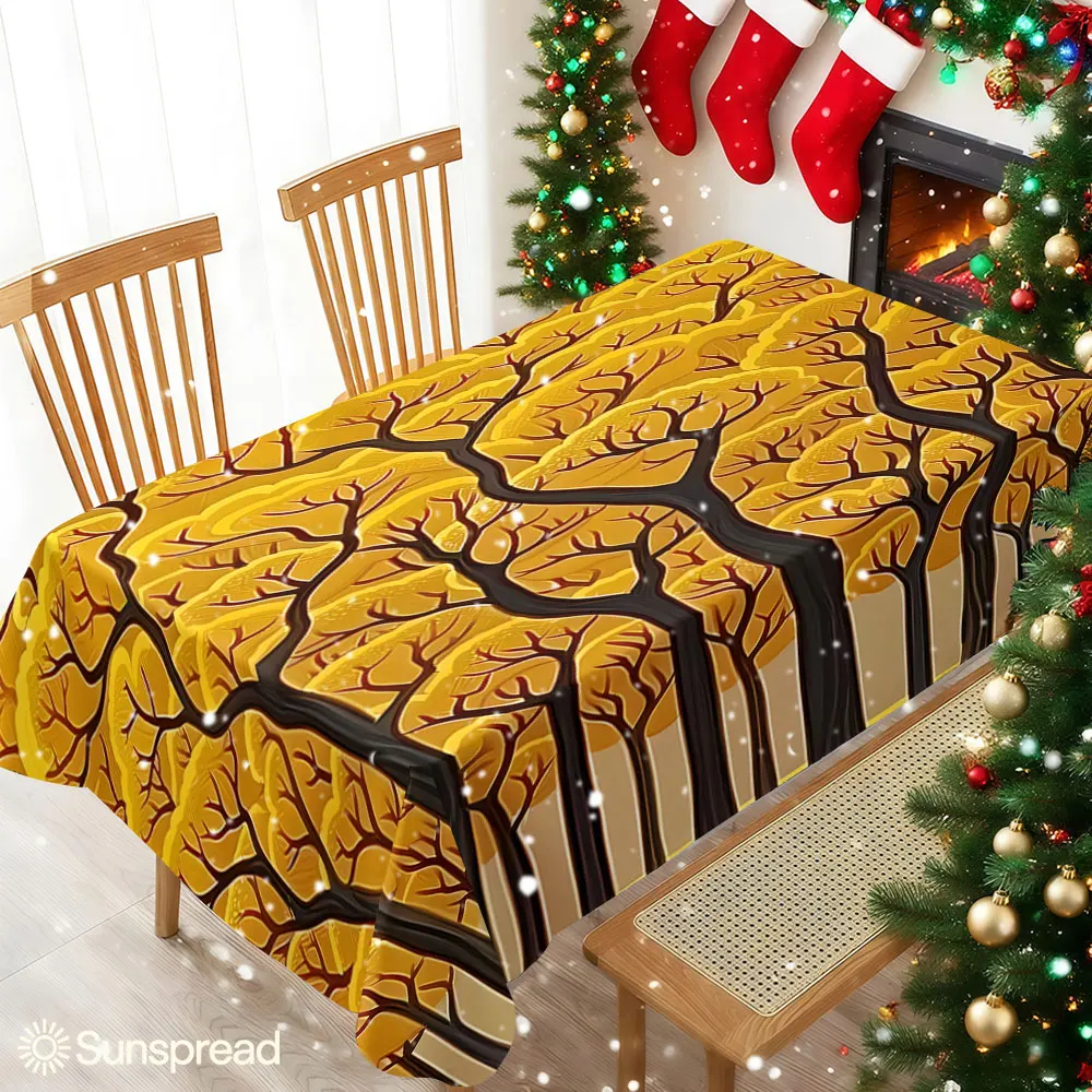 Golden Grove Waterproof table cloth, splash-proof tablecloth, for party, Halloween, Christmas, dining, camping