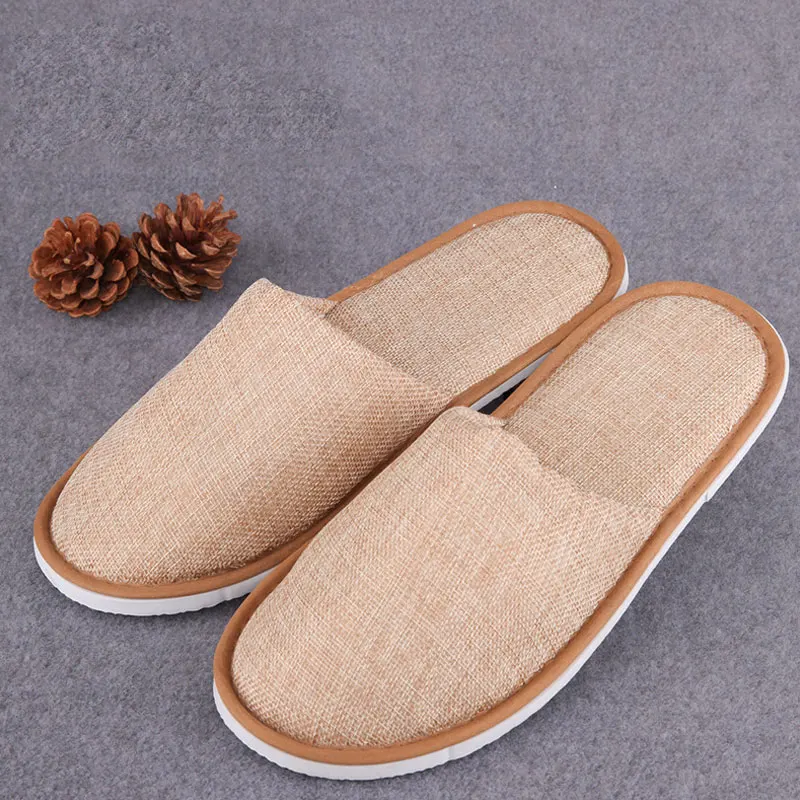 Women Men Disposable Slippers Non-slip Thick Lightweight Slippers Breathable Soft Hotel Household Slippers Wedding Shoes