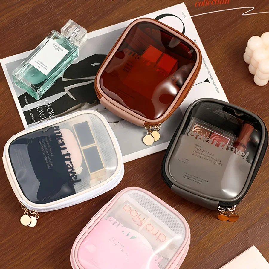 1pcs Minimalist transparent coin purse, portable and space-saving