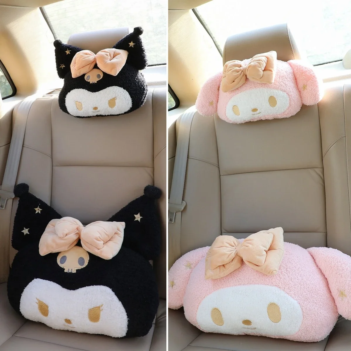 

Подушка в японском стиле Kuromi My Melody, подушка для спины, удобный подголовник, мультяшные плюшевые аниме, домашний декор для девочек
