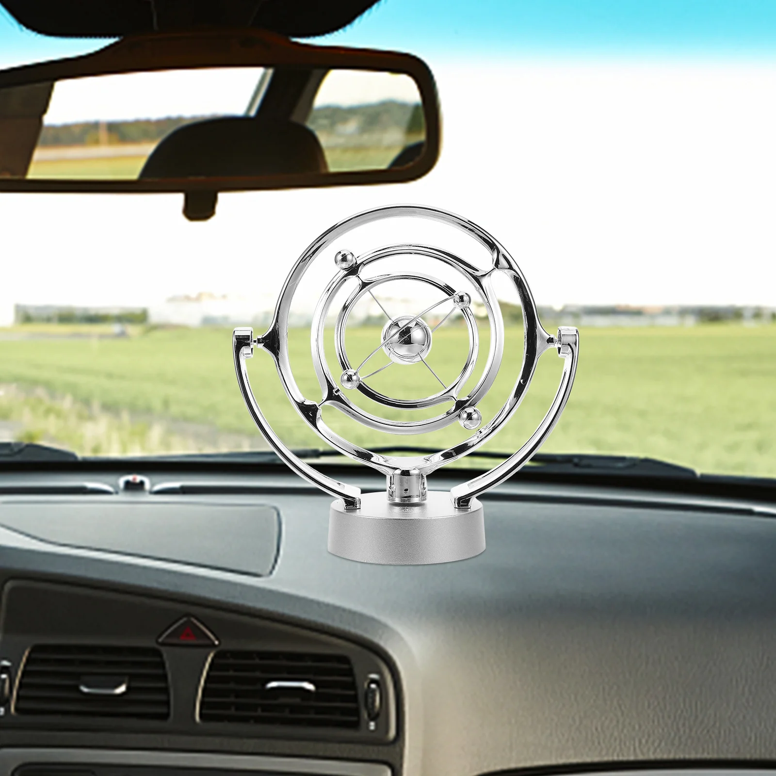 เครื่องประดับรถยนต์ รูปโลกหมุนด้วยไฟฟ้า ของตกแต่งโต๊ะทำงาน รถบ้าน ของตกแต่งศิลปะ ของเล่นวิทยาศาสตร์