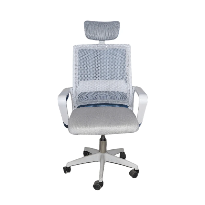 Ergonomic office chair with rotatable and adjustable headrest lumbar support