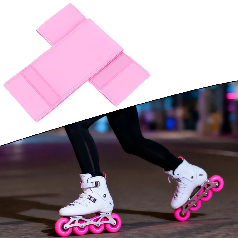 2x أحذية التزلج الدوارة ارتداء غطاء مقاوم سرعة التزلج غطاء الحذاء شقة زهرة أحذية الجليد سكين الأحذية الغطاء الواقي