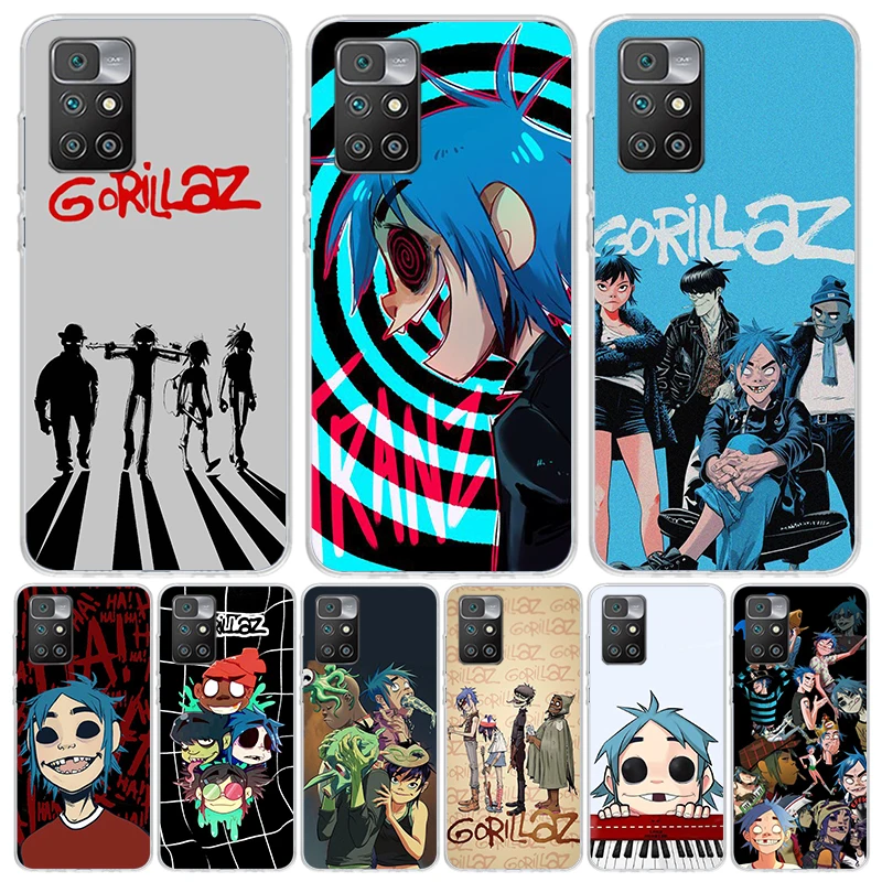 Gorillaz Anime Case Phone Cover for Xiaomi Redmi 12 12C 10 10C 10A 9 9C 9A 9T 8 8A 7 7A 6 Pro 6A S2 K20 K30 K40 Trend Fundas