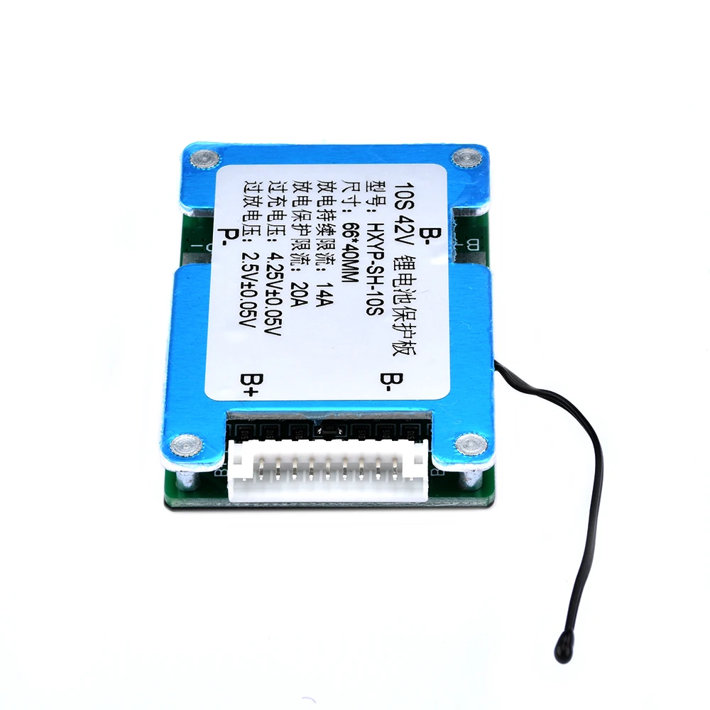 BMS 10S 42V 15A Lithium-Batterie-Schutzplatine mit Ausgleich und integrierter Temperaturregelung HXYP-SH-10S