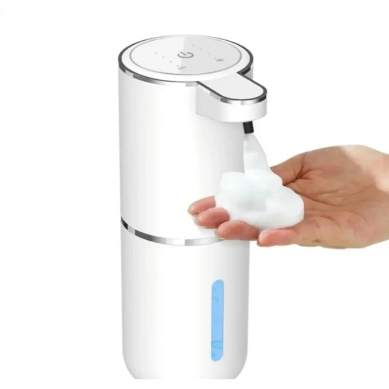 Contactless Sensor Foam Soap Dispenser, Wall Mount Vertical Rechargeable Hand Sanitizer Bubble Dispenser with Multi Speed