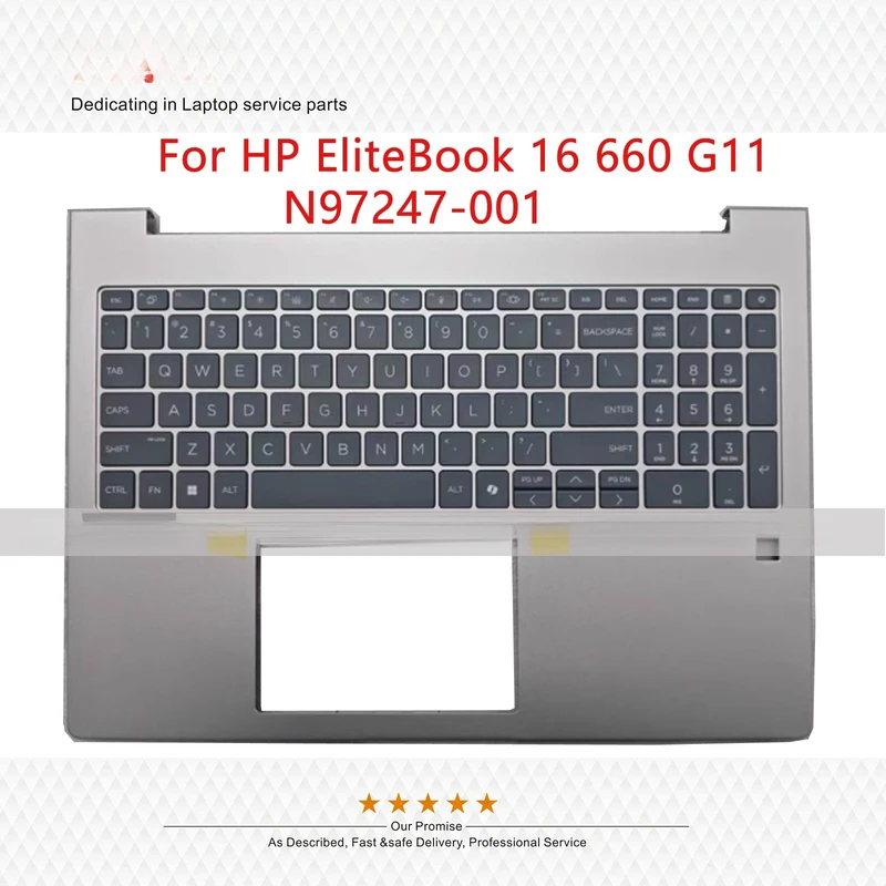 

A+New N97247-001 For HP EliteBook 16 660 G11 Palmrest C Cover+ Backlit US Keyboard