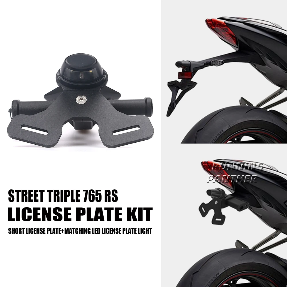 

For Street Triple 765 R RS S 675 Daytona 675 R Motorcycle Rear Short Tail Stock Tidy License Plate Holder Tailstock Bracket Kit