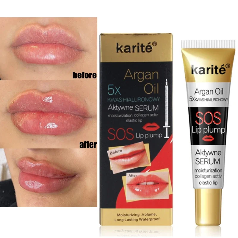 Suero voluminizador de labios instantáneo, tratamiento de pintalabios transparente, potenciador de brillo, aceite de labios hidratado completo