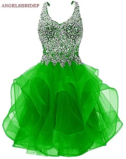 Angelsbrief plus size vestido de baile vestidos de festa sexy sem encosto beading cristal babados formatura formal festa vestidos