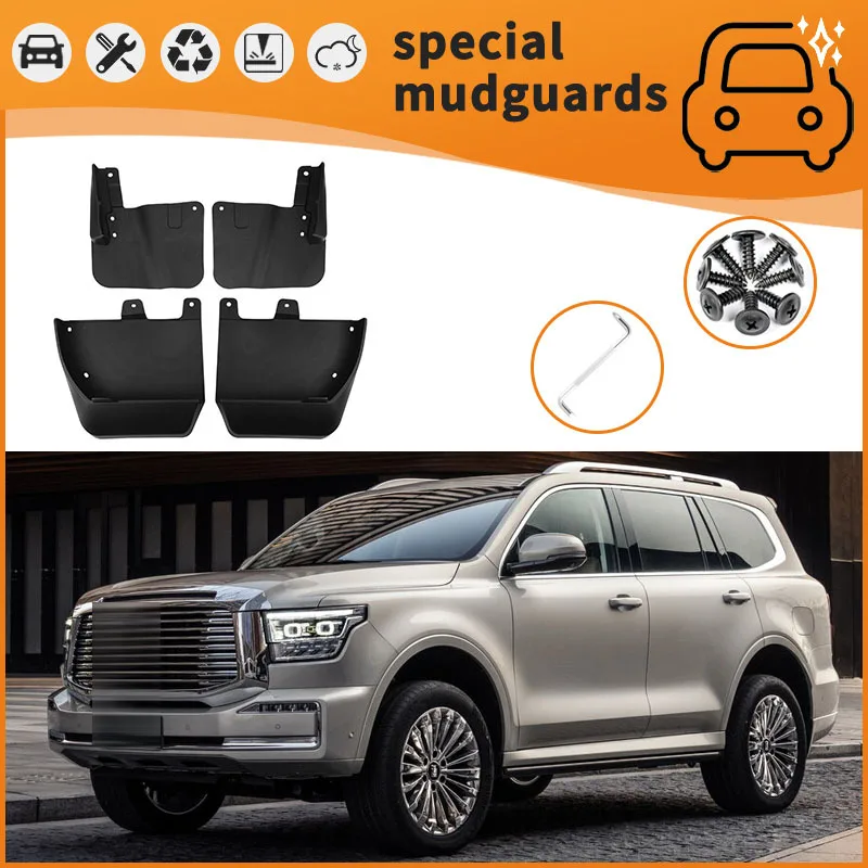 

For 22-24 Great Wall Tank 500 models Mudguards Fender Mudflaps Front Rear Flares Splash Guards Cover Car Accessorie