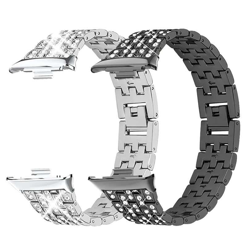 Metal Strap For Redmi Watch 4 Diamond Watchband For Xiaomi Mi Band 9 Pro Wristband For xiaomi band 8 pro Bracelet Correas reloj