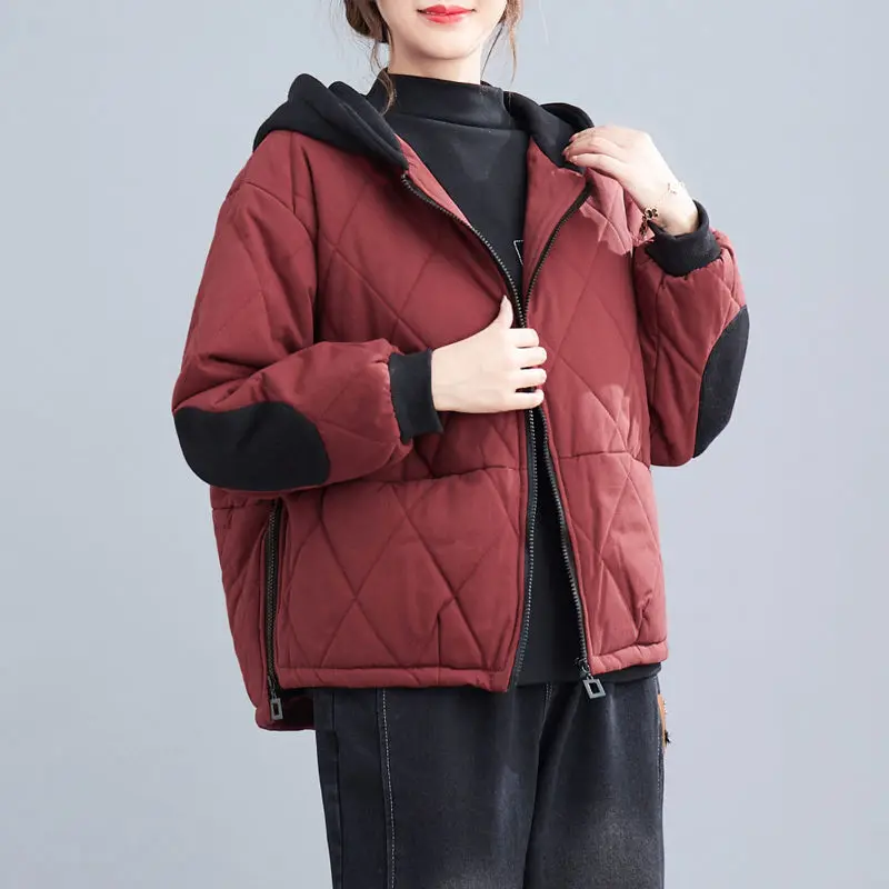 Imagem -02 - Outono e Inverno Moda Quente Acolchoado Jaqueta Solta Grande Tamanho Feminino Casual Leve Curto Cabolsa Acolchoado Mujer Chaqueta Abrigos T668