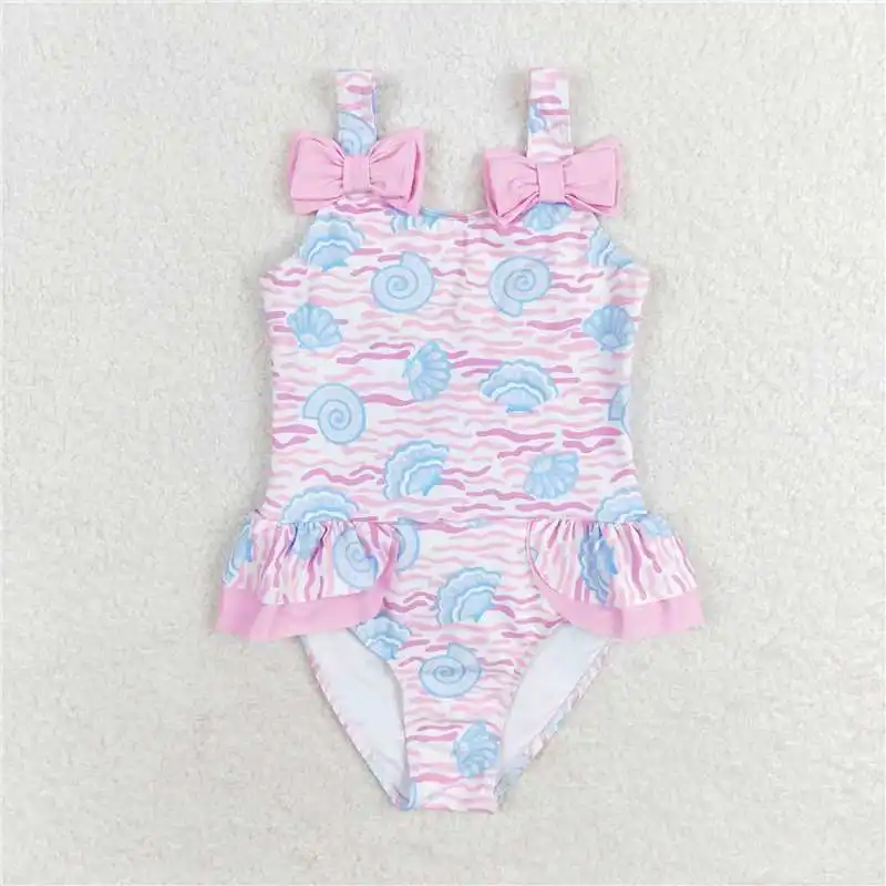 

Boutique Baby Girls Swimsuit Jumpsuit 1pcs Girls Swimwear Pink Style Fashion Kids Girls Swim Clothing Jumpsuit Wholesale Bulk