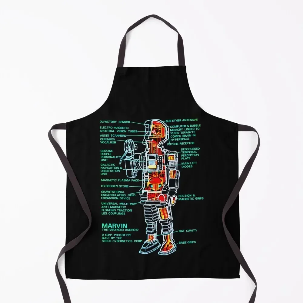 

Marvin The Paranoid Android Cross-Section Apron christmas kitchen cloths Kitchen Supplies Idea Goods Apron