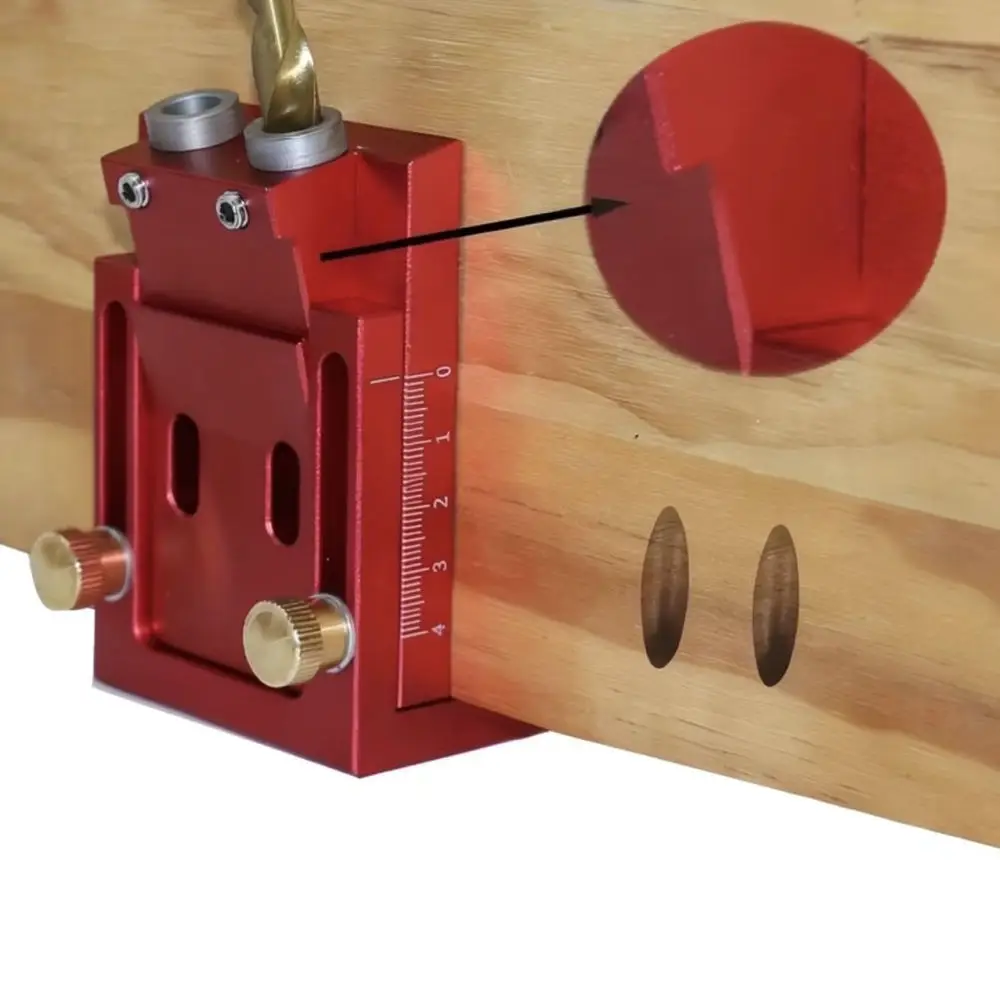 Professional Woodworking Angle Drill Guide 9mm Pocket Hole Locator Efficient Carpentry Wood Joint Drilling Attachment Kit