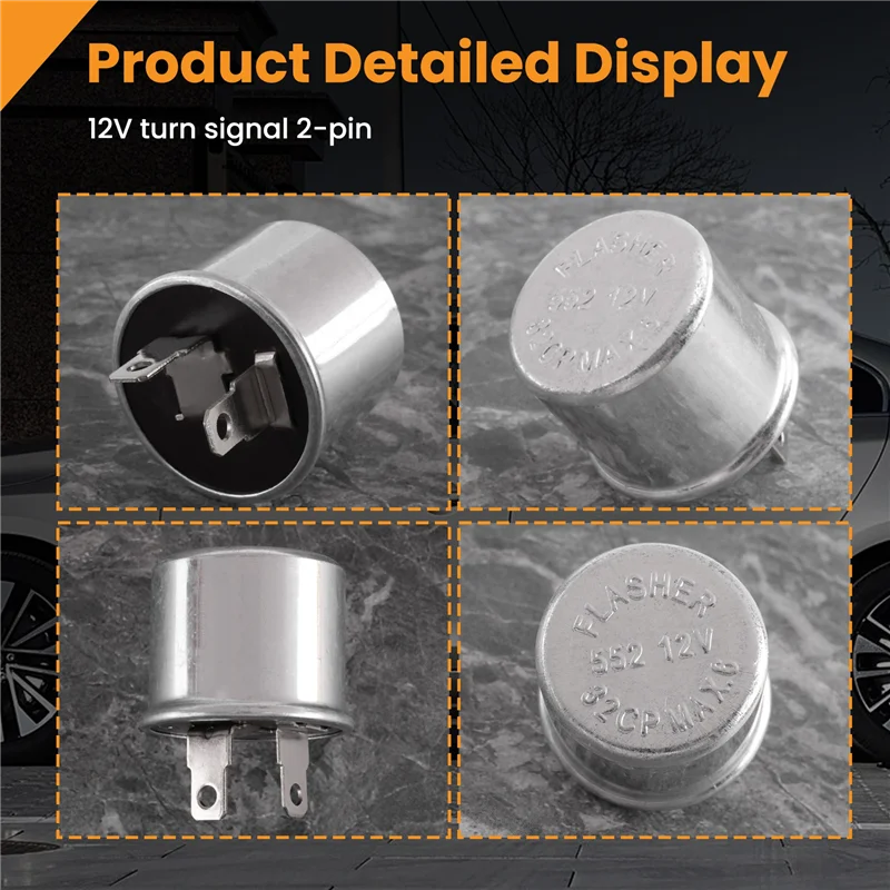 A45F-Classic Auto Knipperlichteenheid Relais Indicatoren 12V Licht Richtingaanwijzer 2-pins