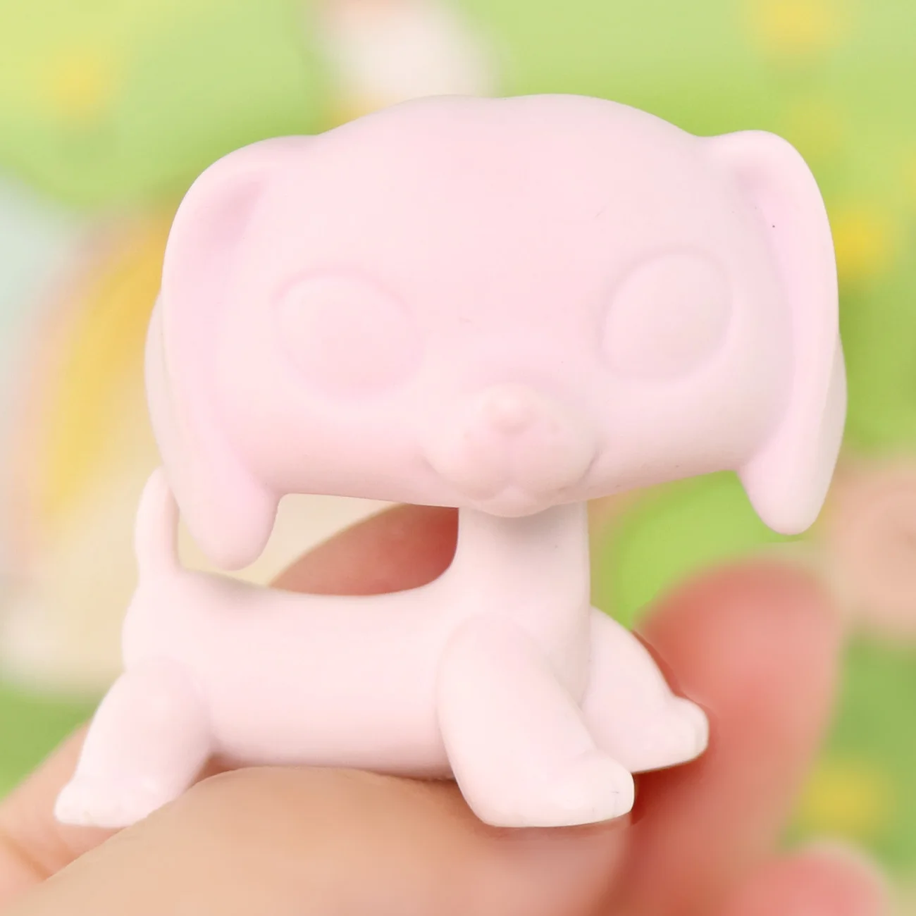 

﻿5pcs LPS Mini Pet Shop Rare Animal White Base Dachshund DIY Paint Parent Child Interactive Toys Sending Boys and Girls Gift