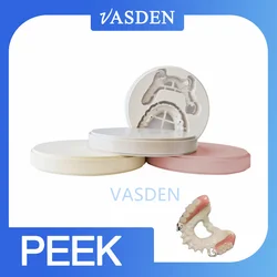 Dental Lab PEEK Block 98 * 14mm-25mm CAD CAM Dentures Material For Dental Stent Crown Oral Cavity Repair Orthodontics Vasden