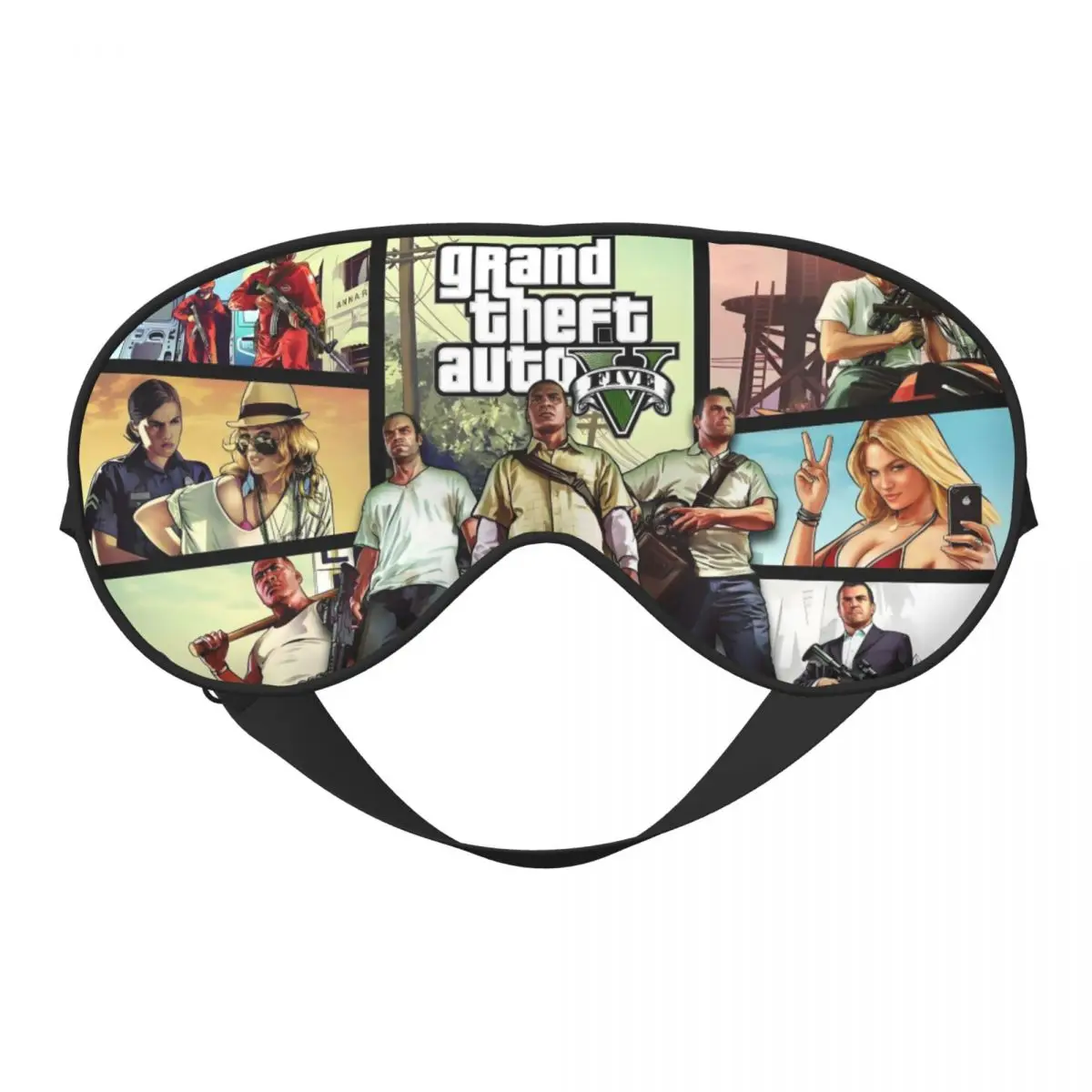 

Пользовательские Grand Theft Auto Liberty City Stories Мягкая дорожная маска для глаз Двусторонняя повязка на глаза Видеоигра GTA Block Out Light Eye Patch