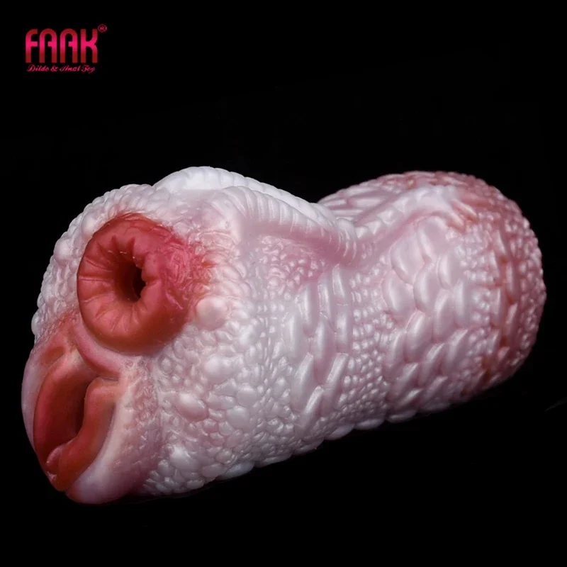 

FAAK Silicone Fantasy Pocket Realistic Pussy Sex For Men Double Channels Stroker Male Masturbators Penis Training Toys