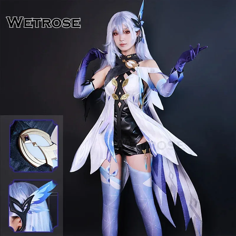 

【Wetrose】In Stock Skirk Cosplay Costume Genshin Impact Abyss Surtalogi The Foul Childe Skirk Seukeokeu Set Wig Halloween