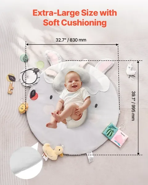 سجادة رياضية للعب الأطفال مع 5 ألعاب حسية مقاس 39.1 × 32.7 بوصة