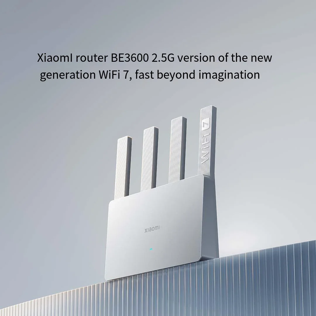 เราเตอร์ Xiaomi Mijia รุ่น BE3600 MLO รองรับ WiFi7 แบบดูอัลแบนด์ พร้อม IPTV พอร์ตอีเธอร์เน็ตระดับไฮเอนด์ 2.5G ฟังก์ชันรีพีทเตอร์ VPN รองรับการเชื่อมต่อแบบ Mesh และการเร่งความเร็วการเล่นเกม