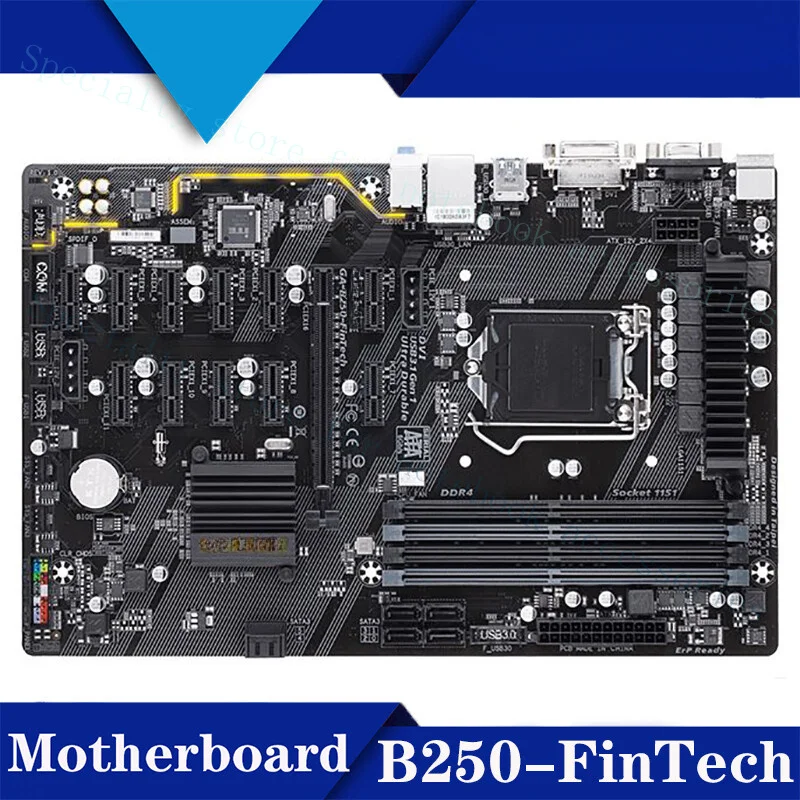 

A+For Gigabyte B250-FinTech 12P Motherboard 1151 Supports i56600i767007700k CPU
