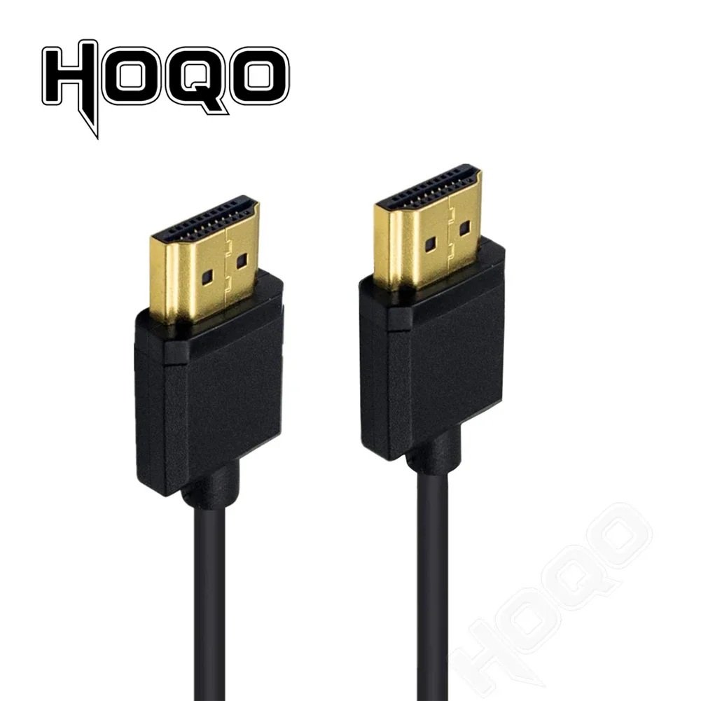 

Ultra thin soft Micro Mini HDMI to HDMI 2.0 Cable 4k@60hz Light-weight Portable 1ft short thin hdmi2.0 coiled cable od 3.2mm