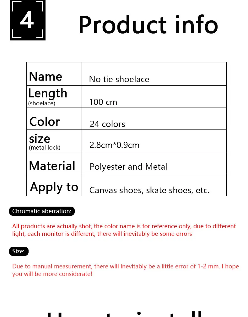 Elastische Schnürsenkel für Sneaker, Schnürsenkel ohne Binden, runde Metallverschlüsse, für Kinder und Erwachsene, sichere und schnelle Schnürung, elastisches Gummiband. – Detail 6