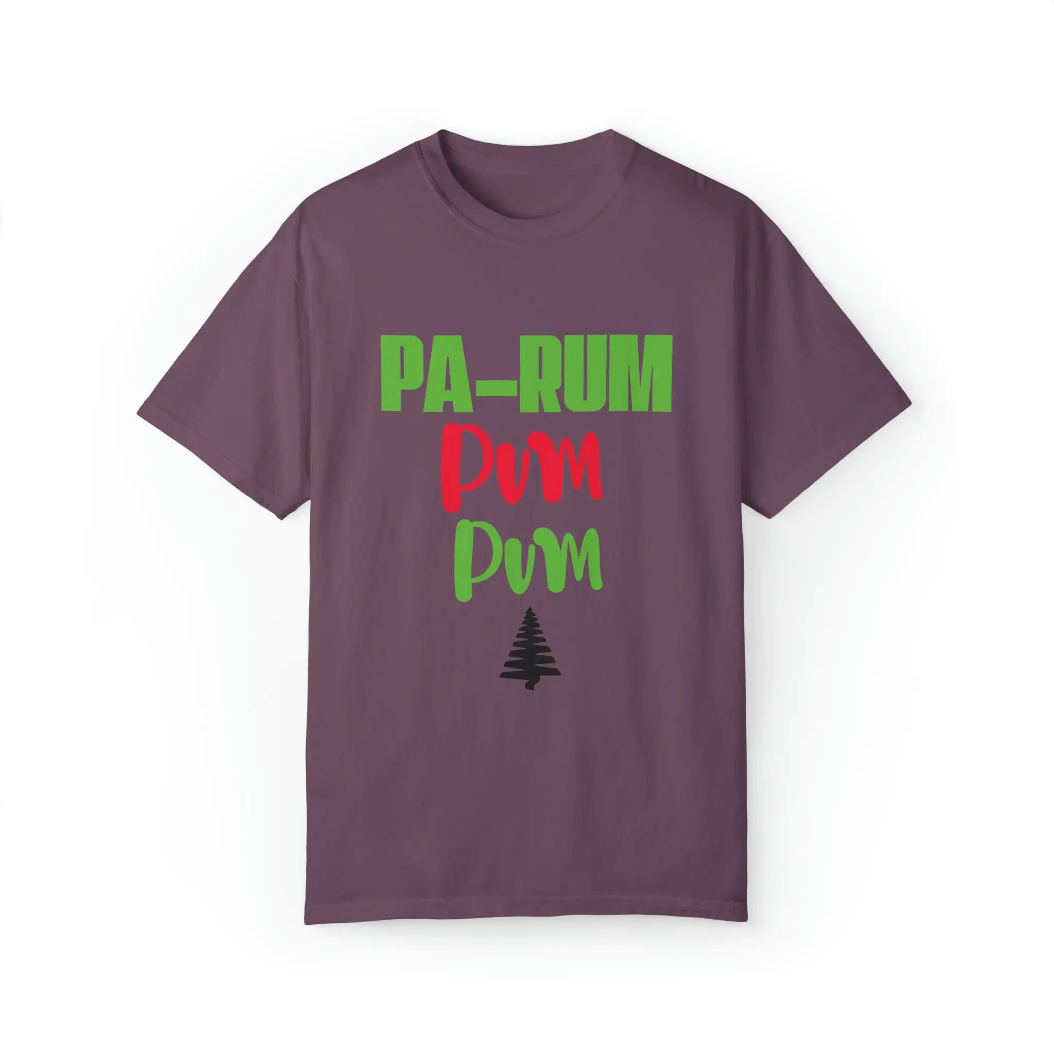 Christmas T Shirt 'Pa Rum Pum Pum' Print Sayings For Shirtns And Adults Group Matching Holiday Multicolor