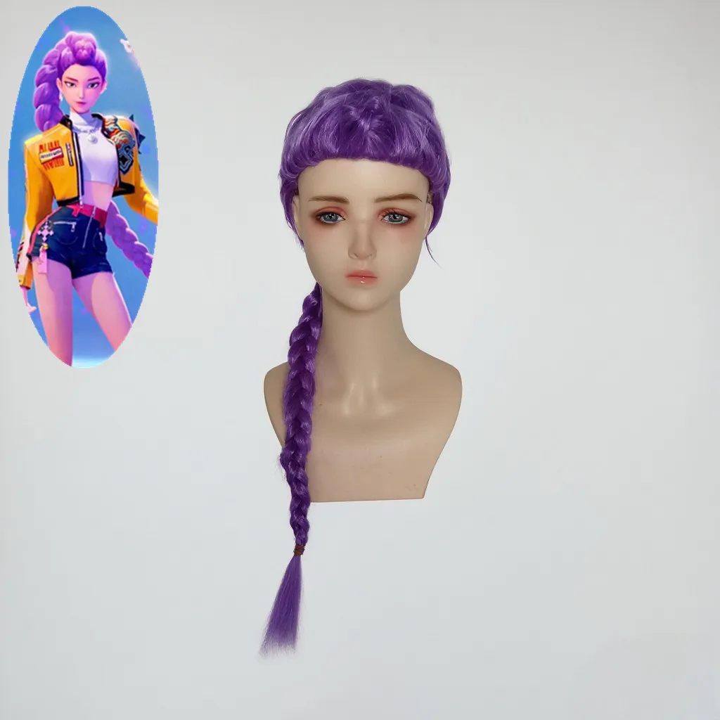 HUNTR/X Rumi Cosplay Wig Film KPop Demon Hunters Young Rumi Cosplay Wig Little Hair Outfit For Hallowmas Party Girl Comicon