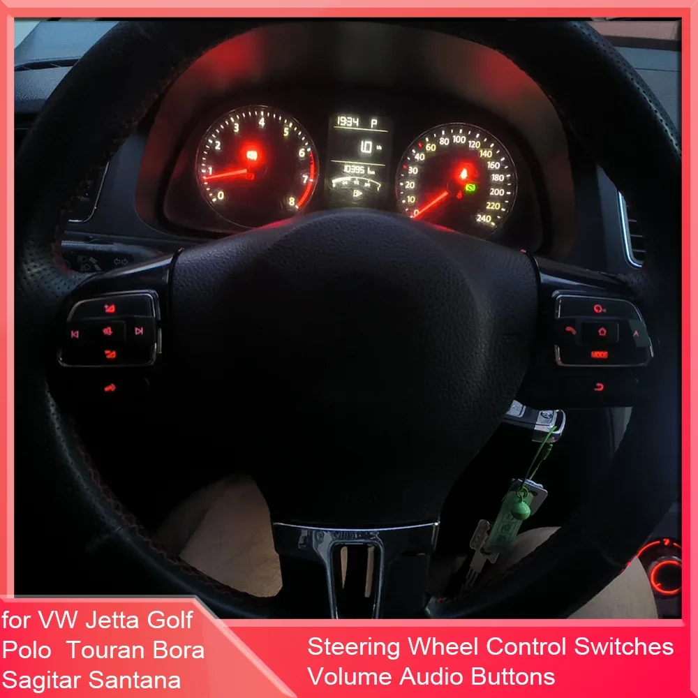 

Steering Wheel Control Button Volume Audio Switches Buttons for VW Golf MK6 Jetta Polo Touran Bora Sagitar Santana Accessories