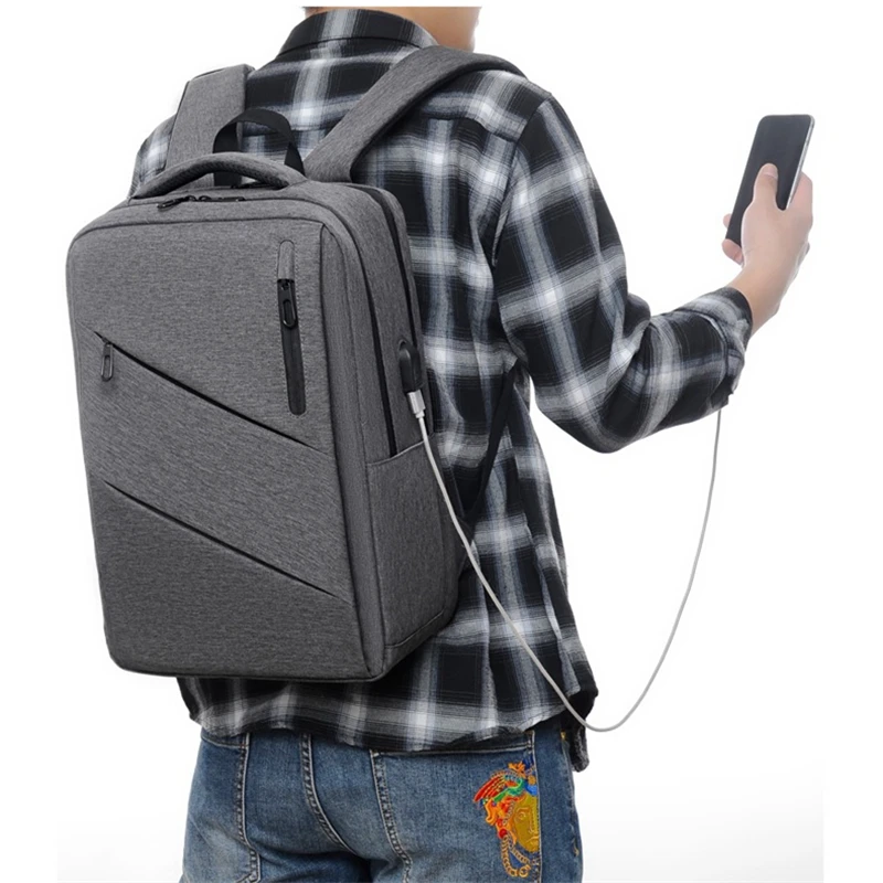 Nesitu Large Capacity Black Grey Blue 14 15.6 16 17 Inch Laptop Travel Backpack for Men Women Climb Hiking Bag Waterproof M3582