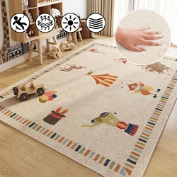 Cartoon Design Large Area Rug for Children Room Reading Study Play Area Baby Crawling Carpets Play Stain Resistant Anti Slip Mat