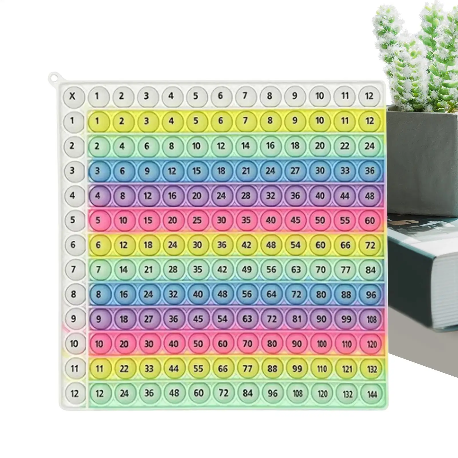 20x20x1.5cm Multiplication Push Button Board Math Board Games Fidget Chart Educational Toys Kids Math Formula Learning Toys