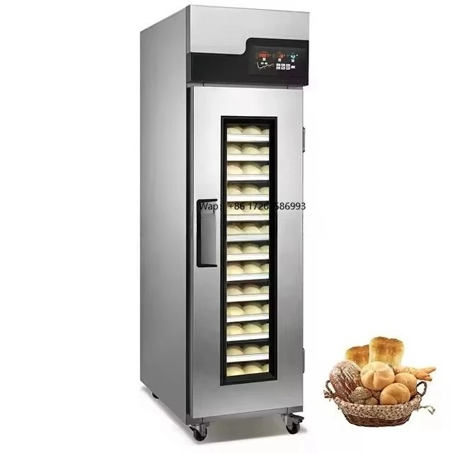 Commercial Complete Bakery Equipment 13 Trays Single Door Retarder Cabinet Bread Making Machine Bread Dough Proofer with Spray