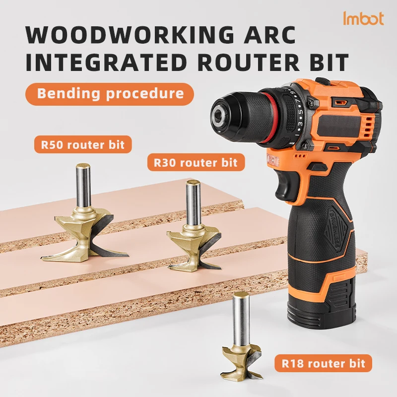 All-in-one circular arc router drill section alloy R18/R30/R50