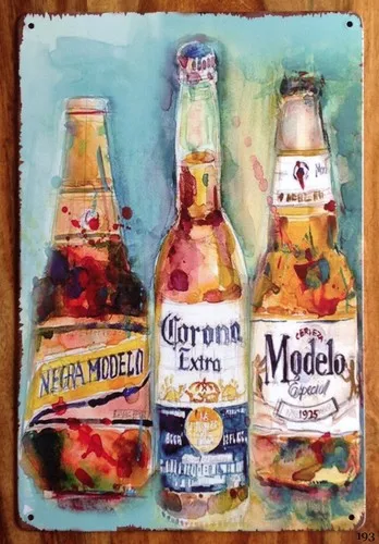 CORONA EXTRA Beer Vintage Metal Plaque Sign Man Cave Pub Club Cafe TIKI BAR --Tin Sign