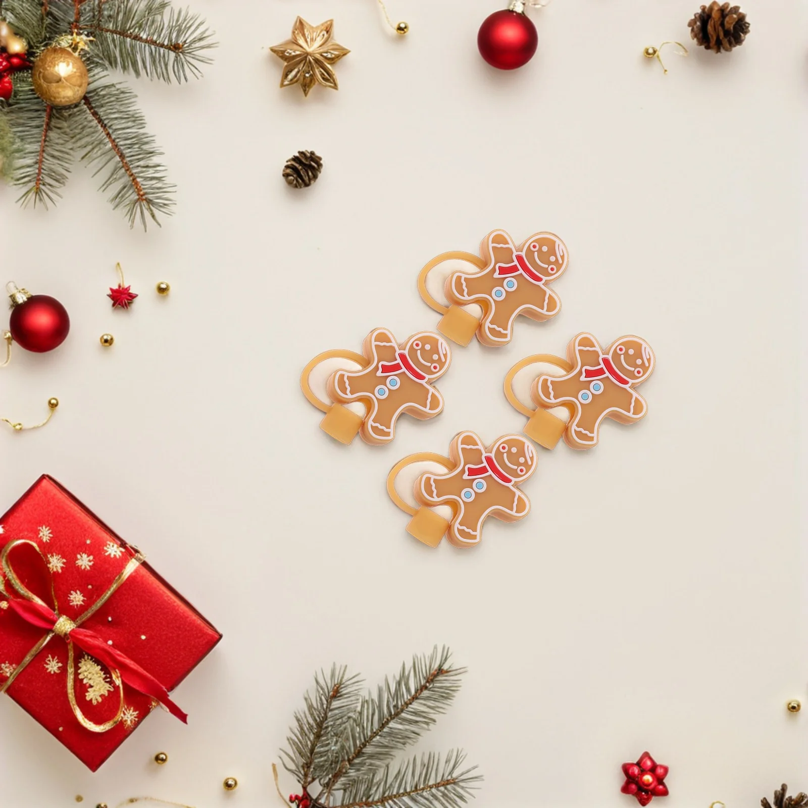 

4Pcs Reusable Straw Toppers Cute Design Strong Not Easily Deformed Good Using Experience Straw Cover Sleeve for Straws