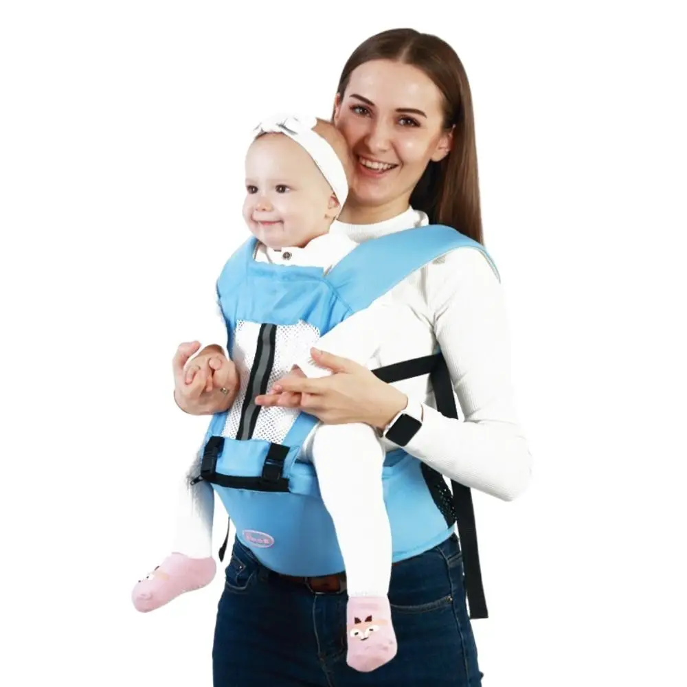 With Seat Cotton Mesh Infant Kangaroo Bag Sling Wrap Newborn Front Holding Infant Backpacks Baby Wrap Carrier