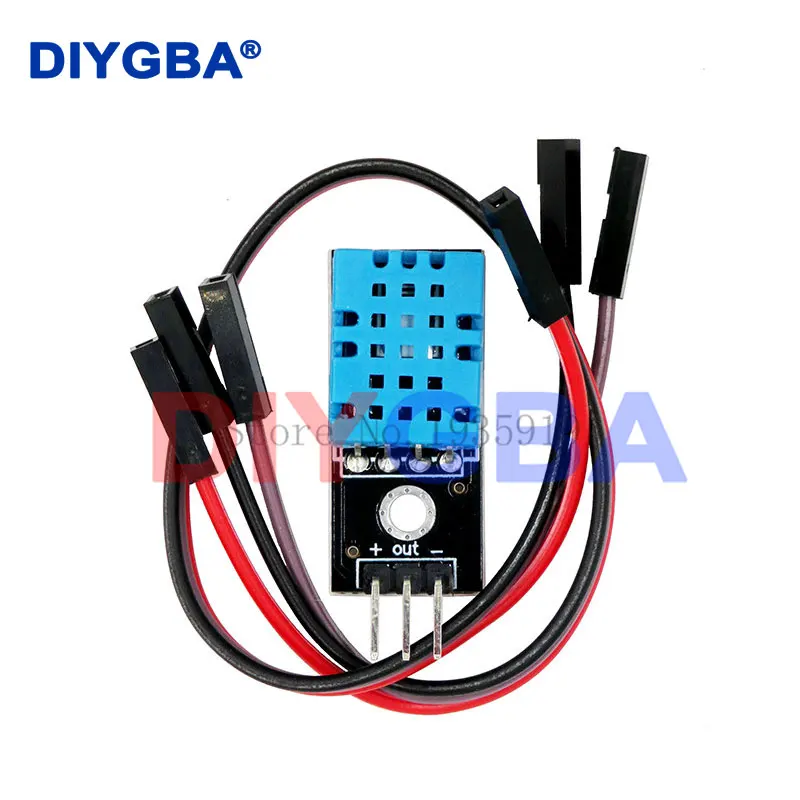 10pcs/lot New Temperature and Relative Humidity Sensor DHT11 Module with Cable for arduino Diy Kit