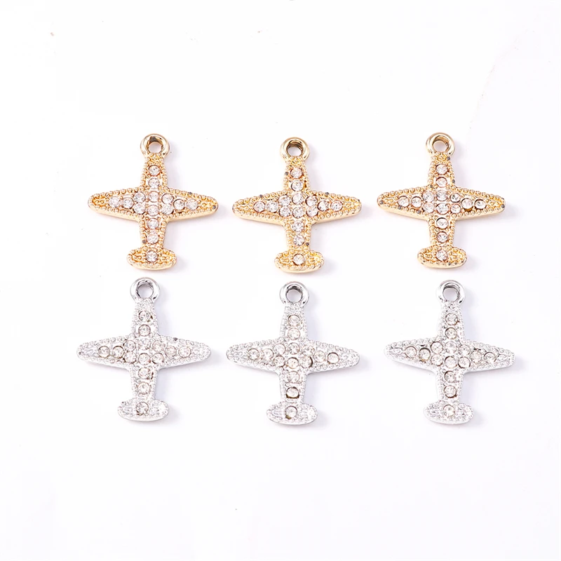 

Duarte 20Pcs/Lot Cute Crystal Alloy Airplane Charms Pendants for Jewelry Making DIY Drop Earrings Necklaces Bracelet Accessories