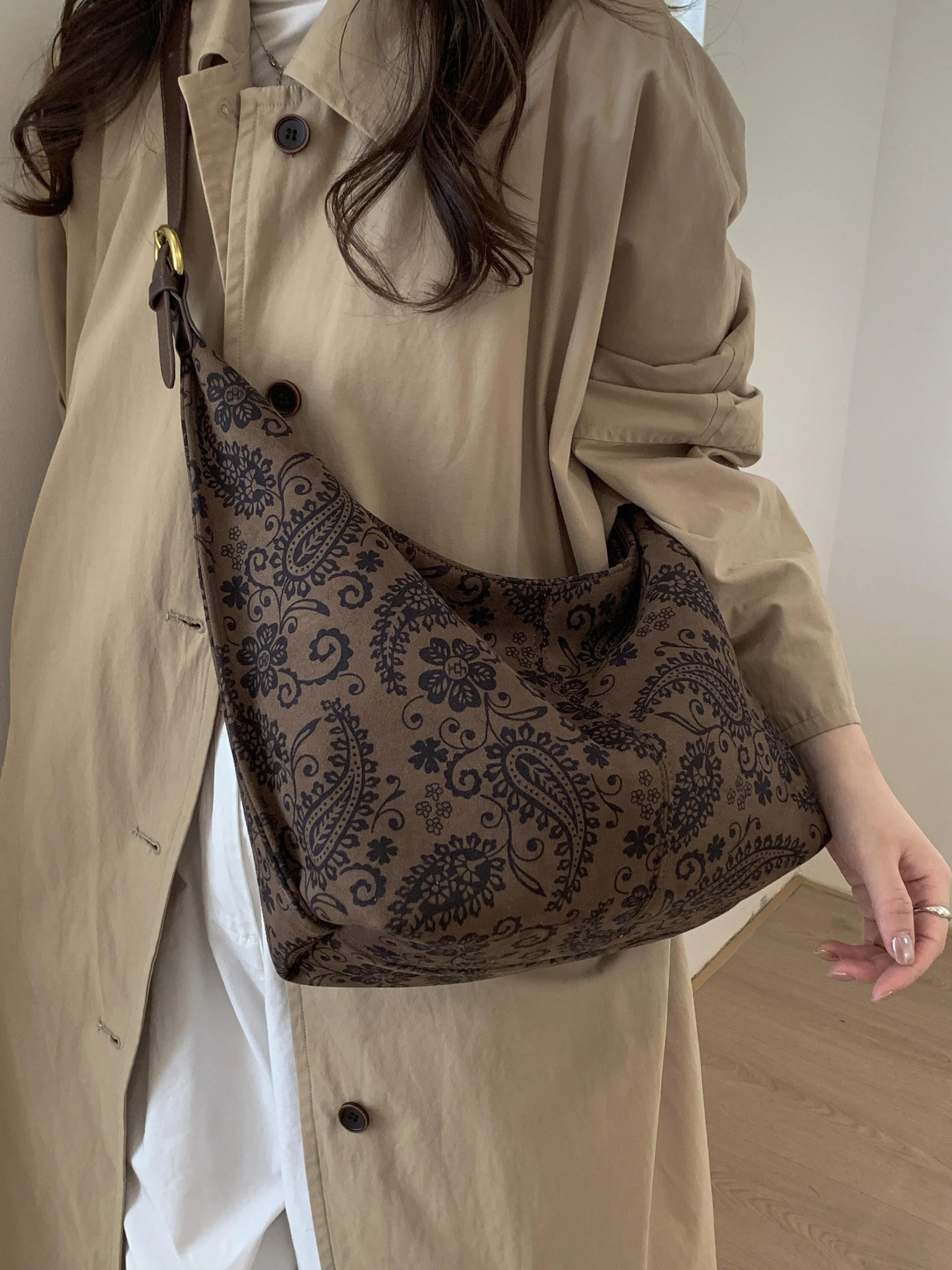 

Женская большая сумка в китайском ретро-этническом стиле, новинка 2026, большая вместительная сумка через плечо на одно плечо, роскошная вечерняя сумка в подарок