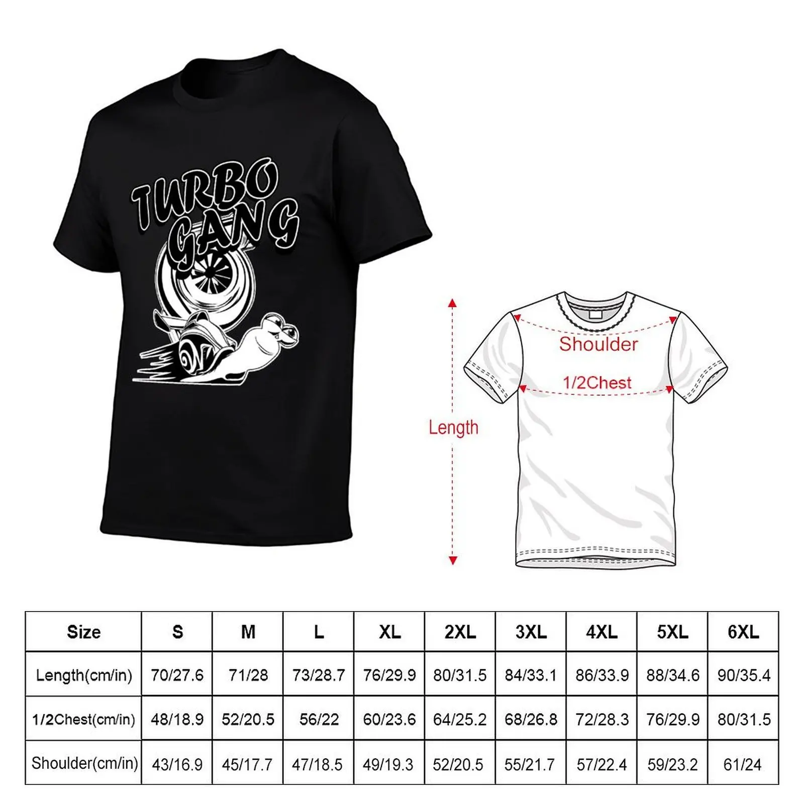 turbo gang turbo snail speed race T-Shirt customs customs design your own men t shirts high quality